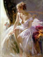 Pino Daeni - Impression oil painting.
